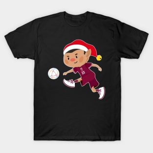 Qatar football Christmas elf. Football World Cup soccer t-shirt T-Shirt